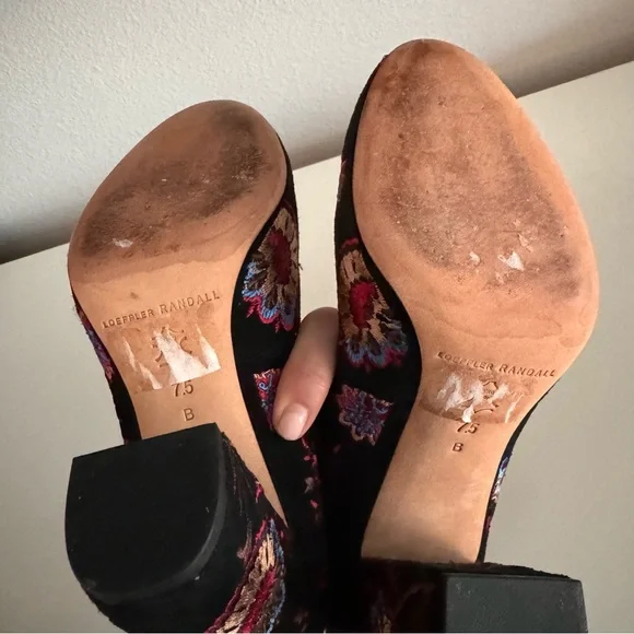 Loeffler Randall Sydnee Suede Embroidered Pumps - Picture 5 of 8